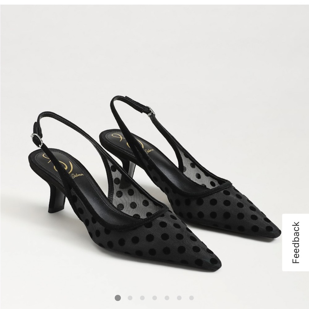 Sam Edelman NWOT Bianka Mesh Polka Dot Slingbacks Size 7